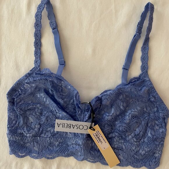 COSABELLA Never Say Never Sweetie Soft Bra Bralette in Portofino Blue Size L NWT - Picture 5 of 6